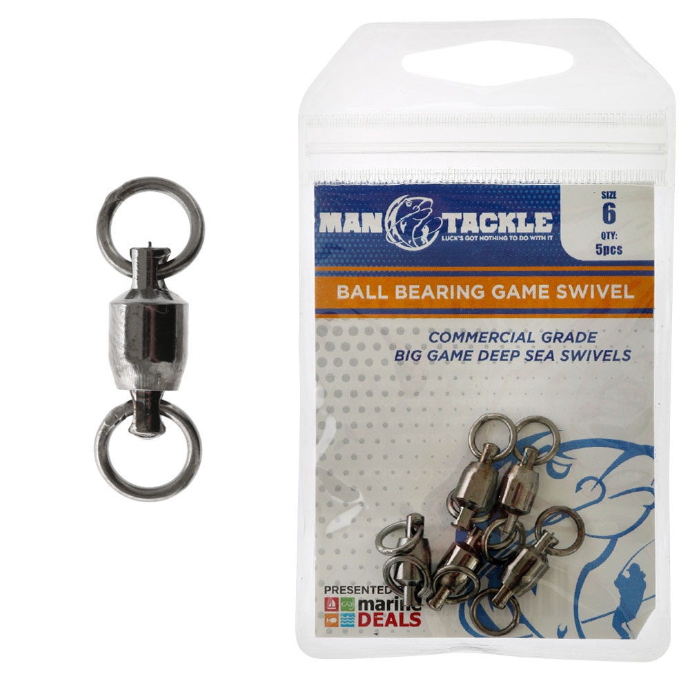 ManTackle Ball Bearing Game Swivel Size 6 Qty 5