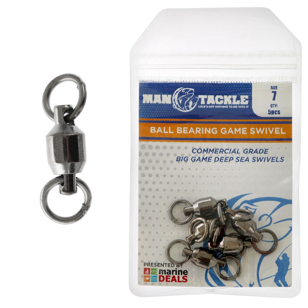 ManTackle Ball Bearing Game Swivel Size 7 Qty 5