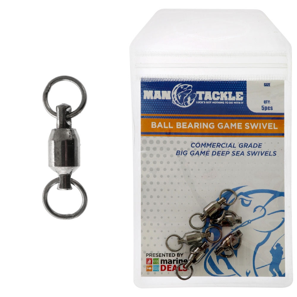 ManTackle Ball Bearing Game Swivel Qty 5