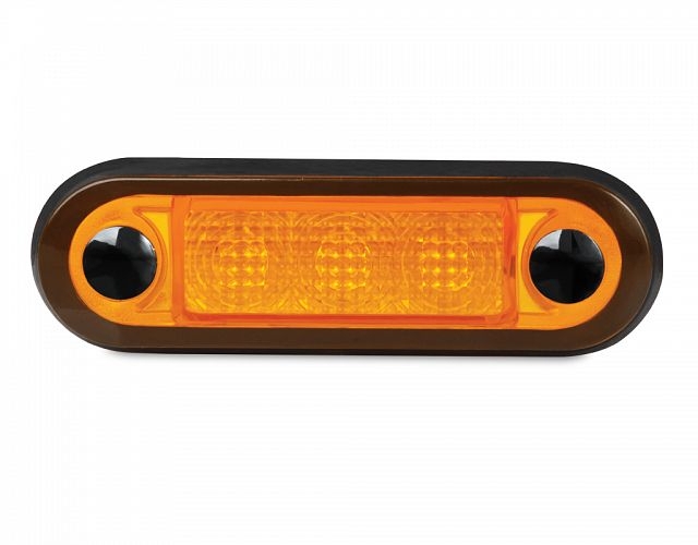 Hella Marine LED Narrow Rim Rectangular Courtesy Lamp Amber 12V