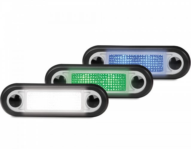 Hella Marine LED Narrow Rim Rectangular Courtesy Lamp 12/24V Green