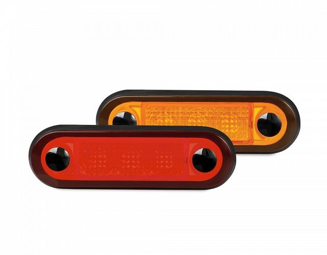 Hella Marine LED Narrow Rim Rectangular Courtesy Lamp 24V Red