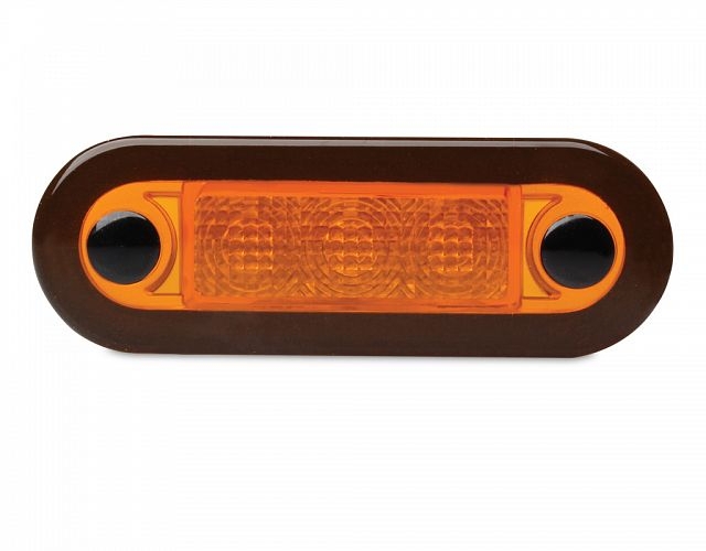 Hella Marine LED Wide Rim Rectangular Courtesy Lamp 12V Red Amber 24V