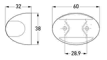 Hella Marine Duraled Surface Mount Courtesy Lamp 12/24V White