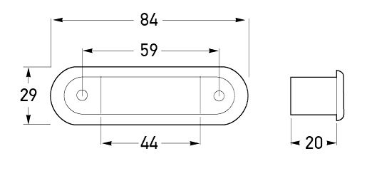 Hella Marine LED Wide Rim Rectangular Courtesy Step Lamp 12/24V White