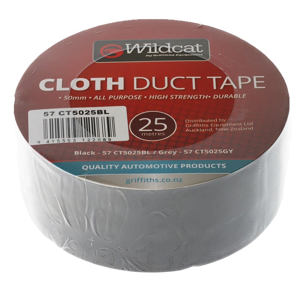 Wildcat Cloth Duct Tape 50mm x 25m Black
