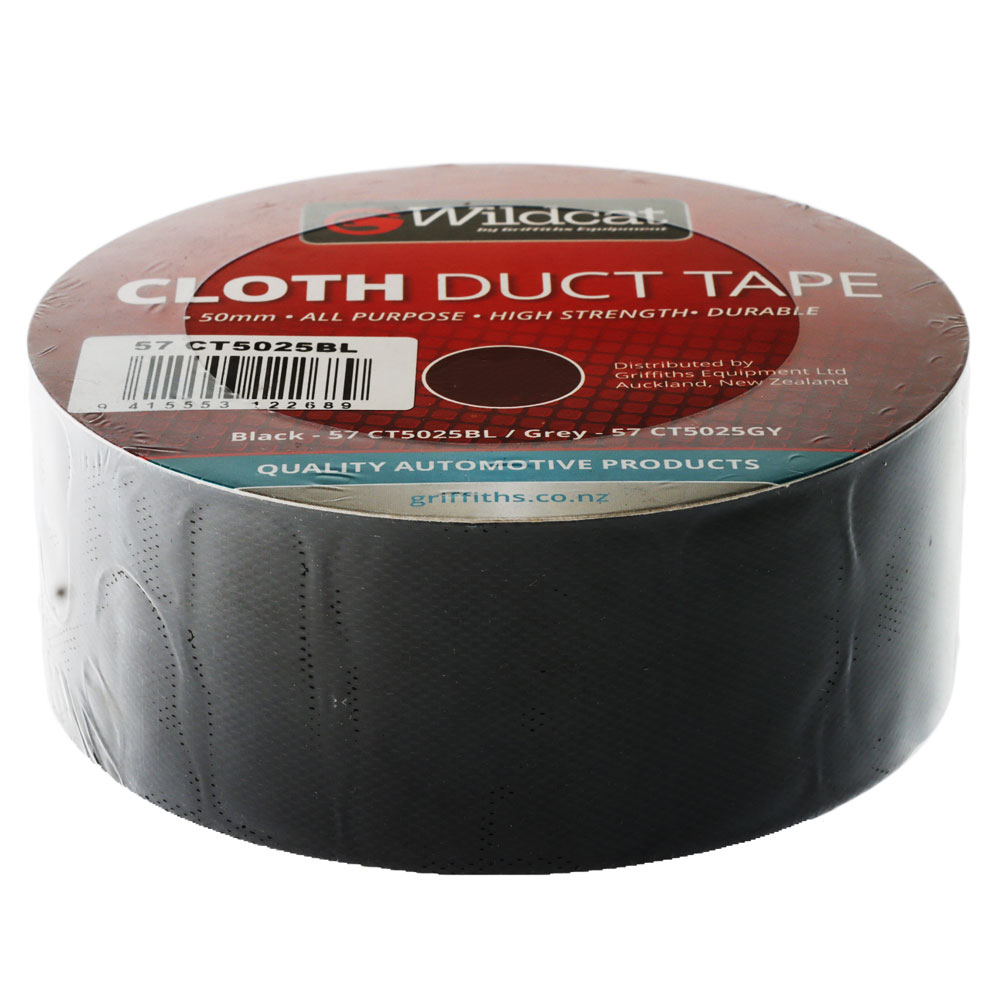 Wildcat Cloth Duct Tape 50mm x 25m Black
