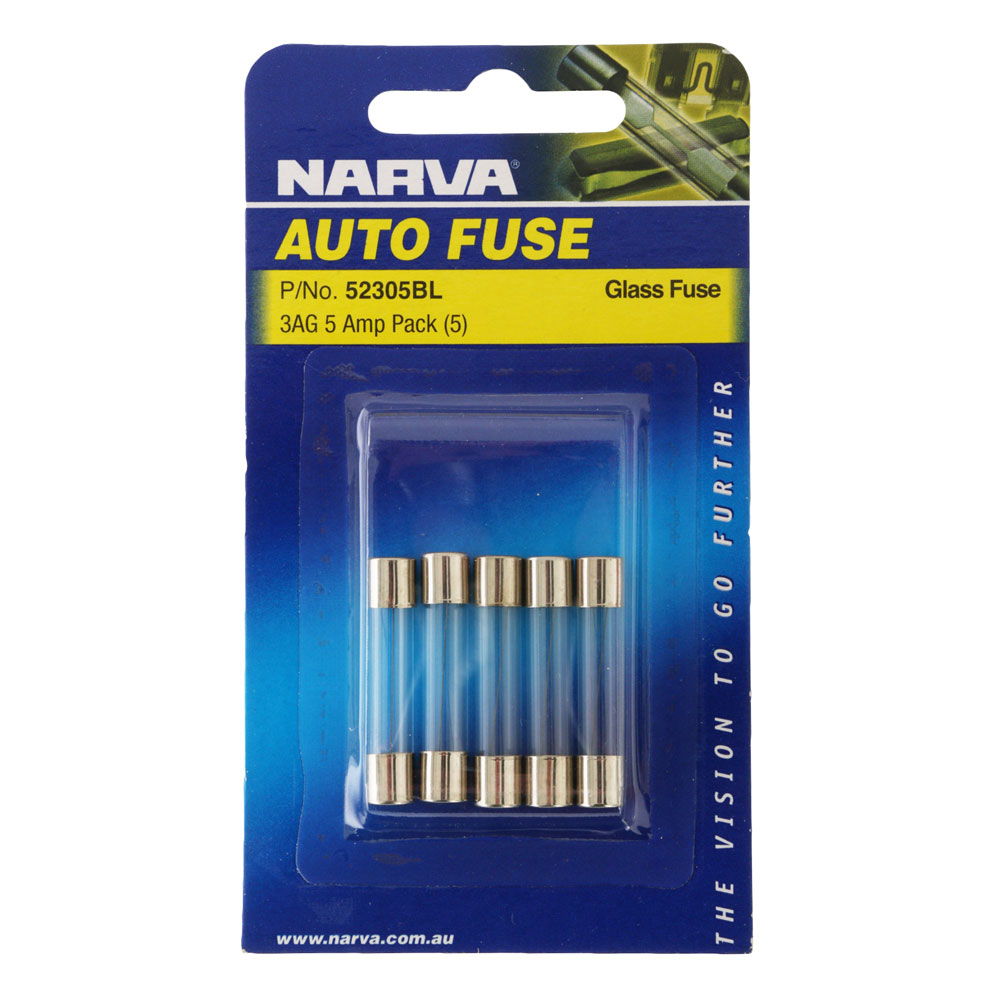 NARVA Glass Fuse 3AG 5A Qty 5