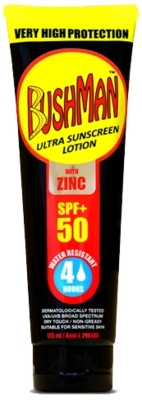 Bushman Sunscreen SPF50+ with Zinc 125g