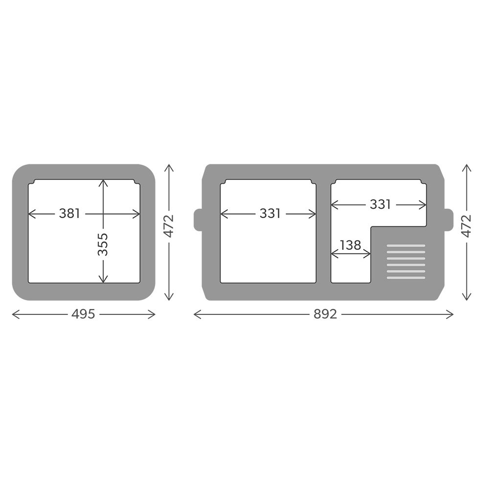 Dometic CFX5-75DZ Portable Dual Zone Fridge/Freezer 75L 12/24V 240V