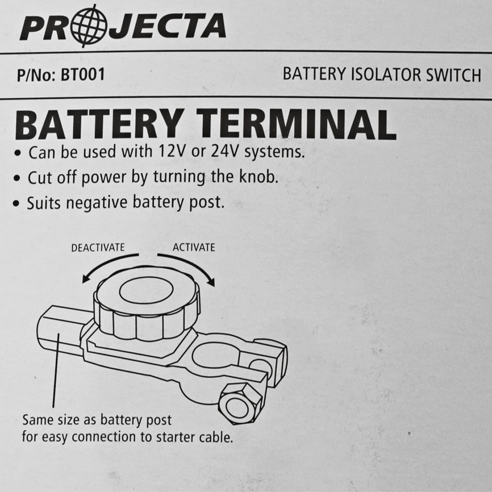 Projecta Battery Isolating Master Switch