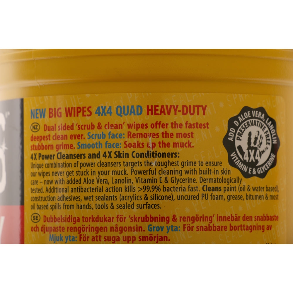 Big Wipes 4x4 Heavy-Duty Scrub and Clean Wipes