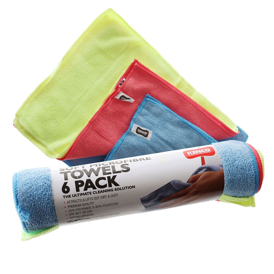 Kenco Microfibre Cloth 40x30cm Qty 6