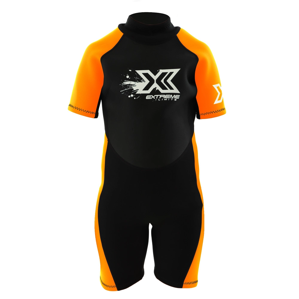 Extreme Limits Reef Kids Springsuit Wetsuit 2.5mm Black/Orange 6 Extreme Limits Reef Kids Springsuit Wetsuit 2.5mm Black/Orange 6