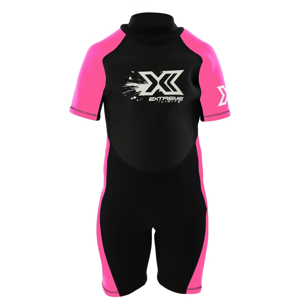 Extreme Limits Reef Kids Springsuit Wetsuit 2.5mm Pink 8