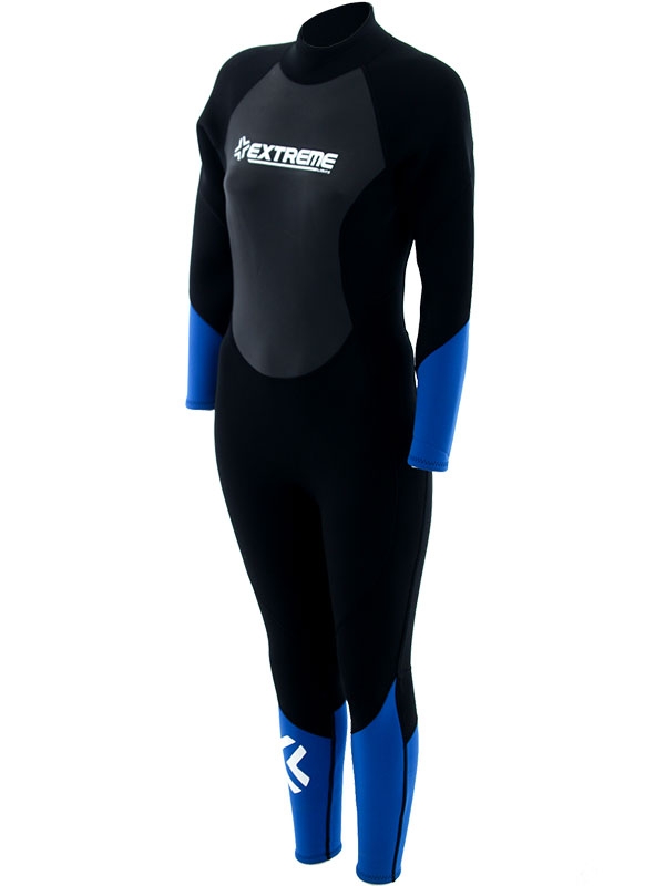 Extreme Limits Reef Womens Steamer Wetsuit Black/Blue
