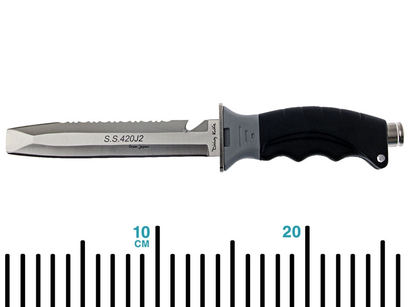 Pro-Dive Buddy Chisel Tip Paua Knife Blue 13.6cm