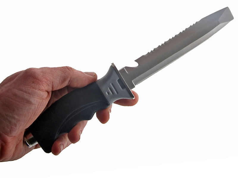 Pro-Dive Buddy Chisel Tip Paua Knife Blue 13.6cm