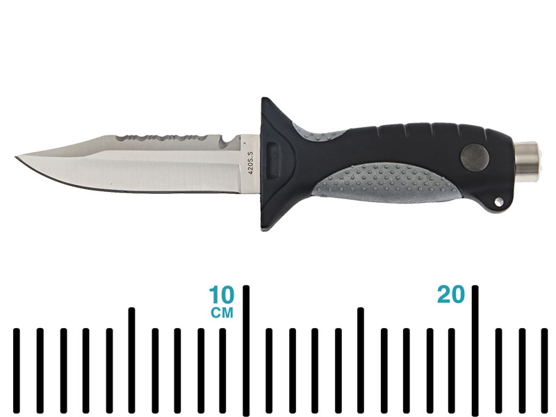 Pro-Dive Drop Point Dive Knife Black 11cm