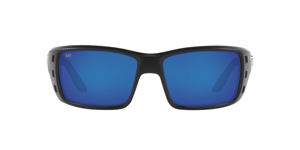 Costa Permit 580G Polarised Sunglasses Matte Black Blue Mirror