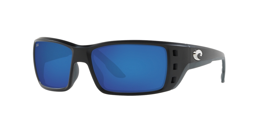 Costa Permit 580G Polarised Sunglasses Matte Black Blue Mirror