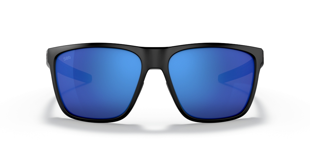 Costa Ferg XL Blue Mirror 580G Polarised Sunglasses Matte Black