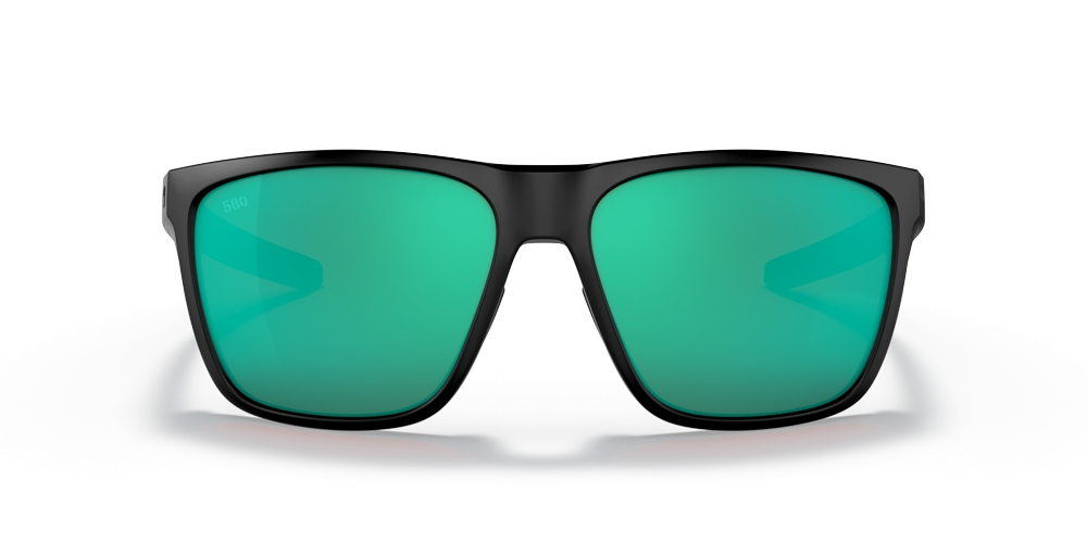 Costa Ferg XL Green Mirror 580G Polarised Sunglasses Matte Black