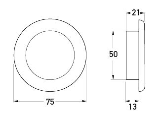 Hella Marine Round Courtesy Lamp Warm White 12V