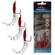 CDX Rig-Em Single Tail Soft Jig Rig 7cm Fluoro Red/Clear