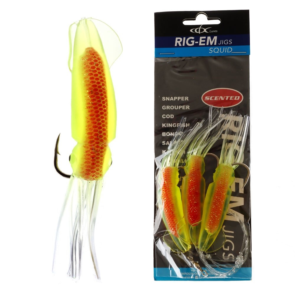 CDX Rig-Em Squid Flasher Rig 13cm Qty 3