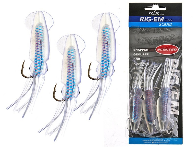 CDX Rig-Em Squid Flasher Rig 13cm Qty 3