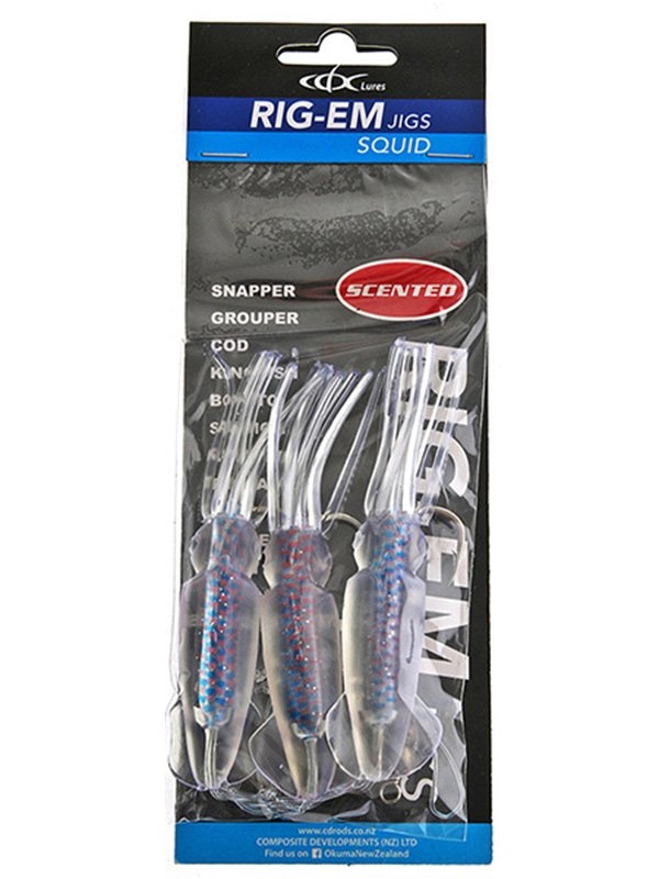 CDX Rig-Em Squid Flasher Rig 13cm Qty 3