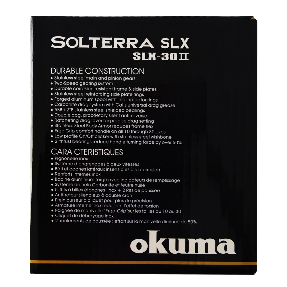 Okuma Solterra SLX 30 2-Speed Lever Drag Game Reel with T-Bar Handle