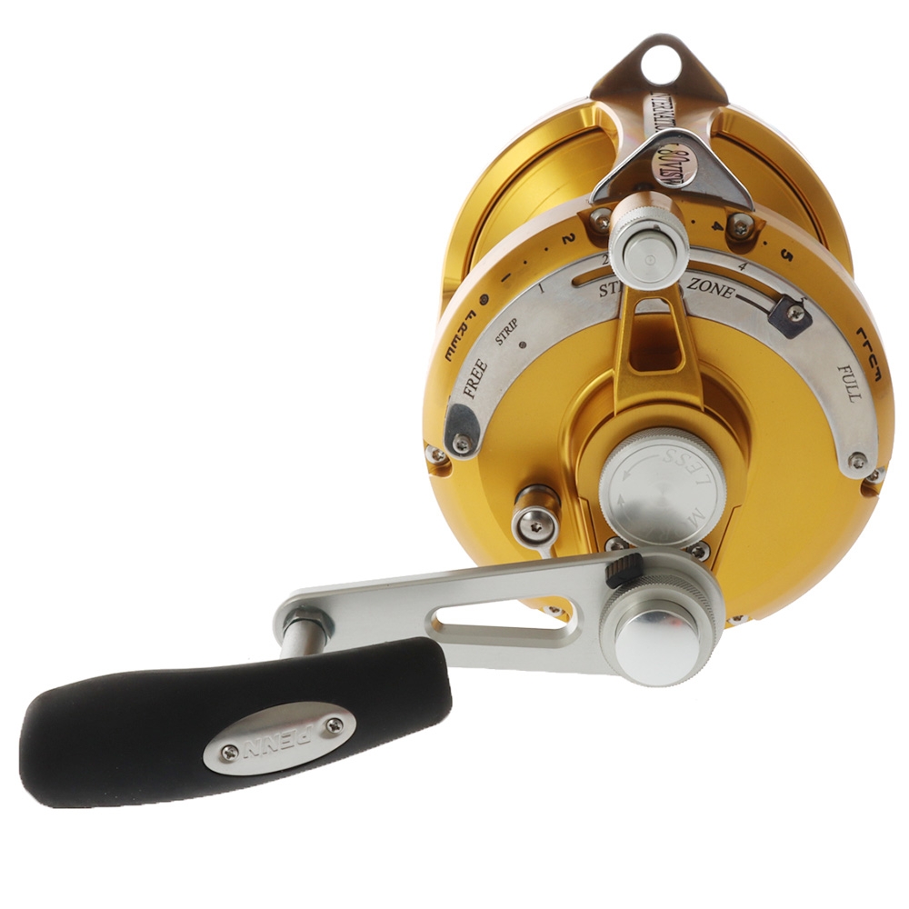 PENN International 80VISW Ocean Assassin 2-Speed Gold Bent Butt Game Combo 5ft 5in 37kg 2pc