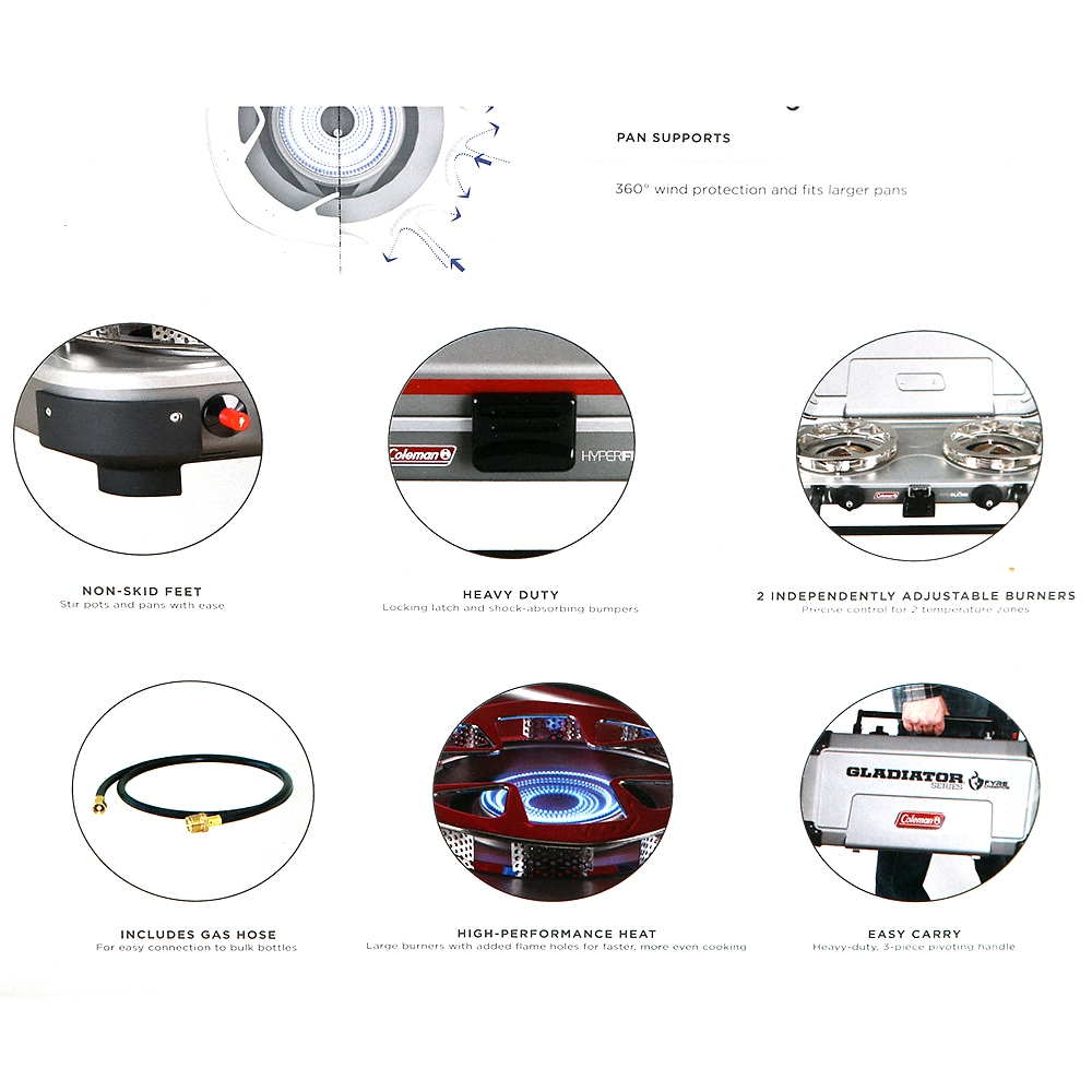 Coleman Hyperflame Fyreknight 2 Burner Stove