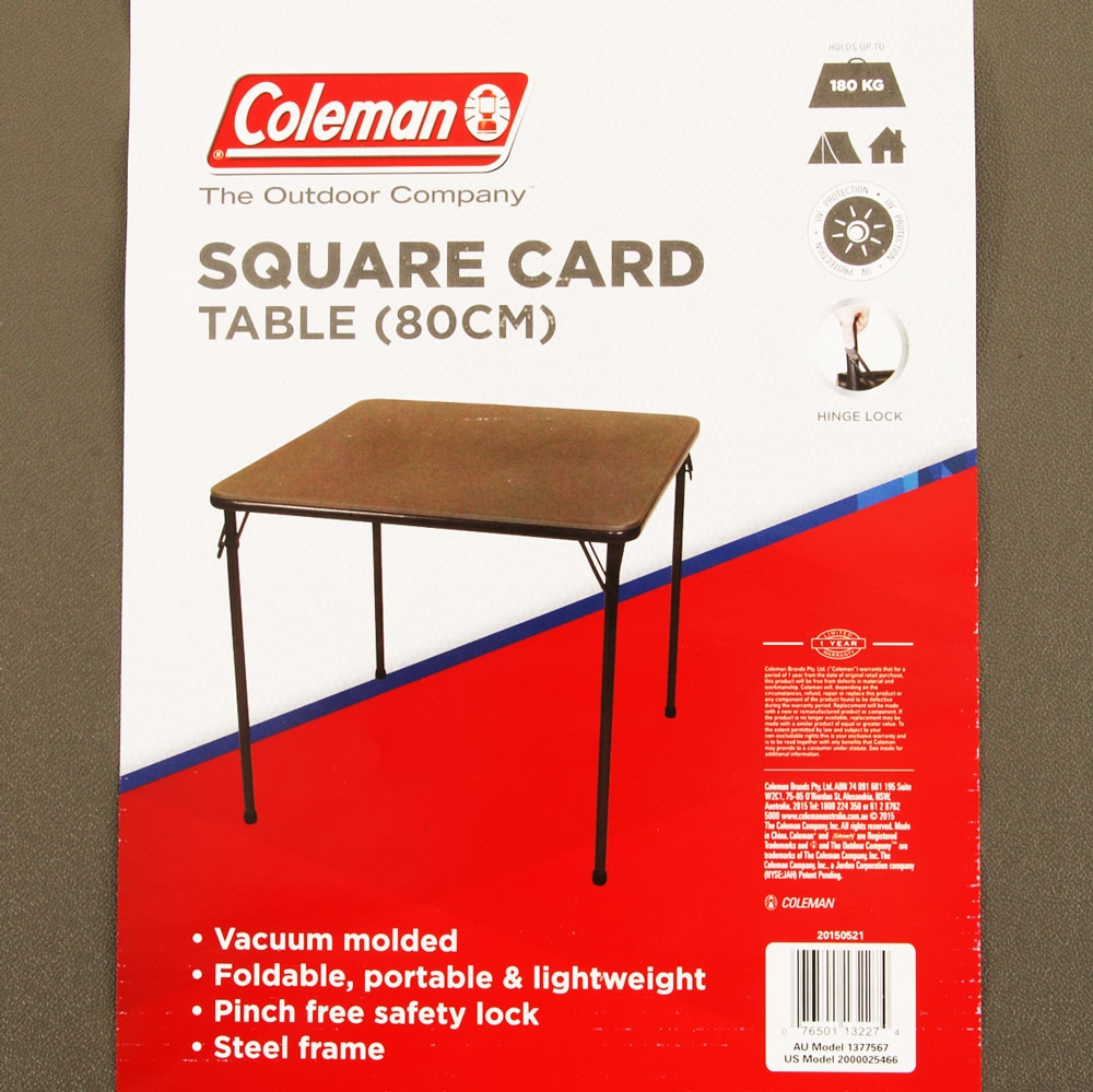 Coleman Square Card Table 80cm