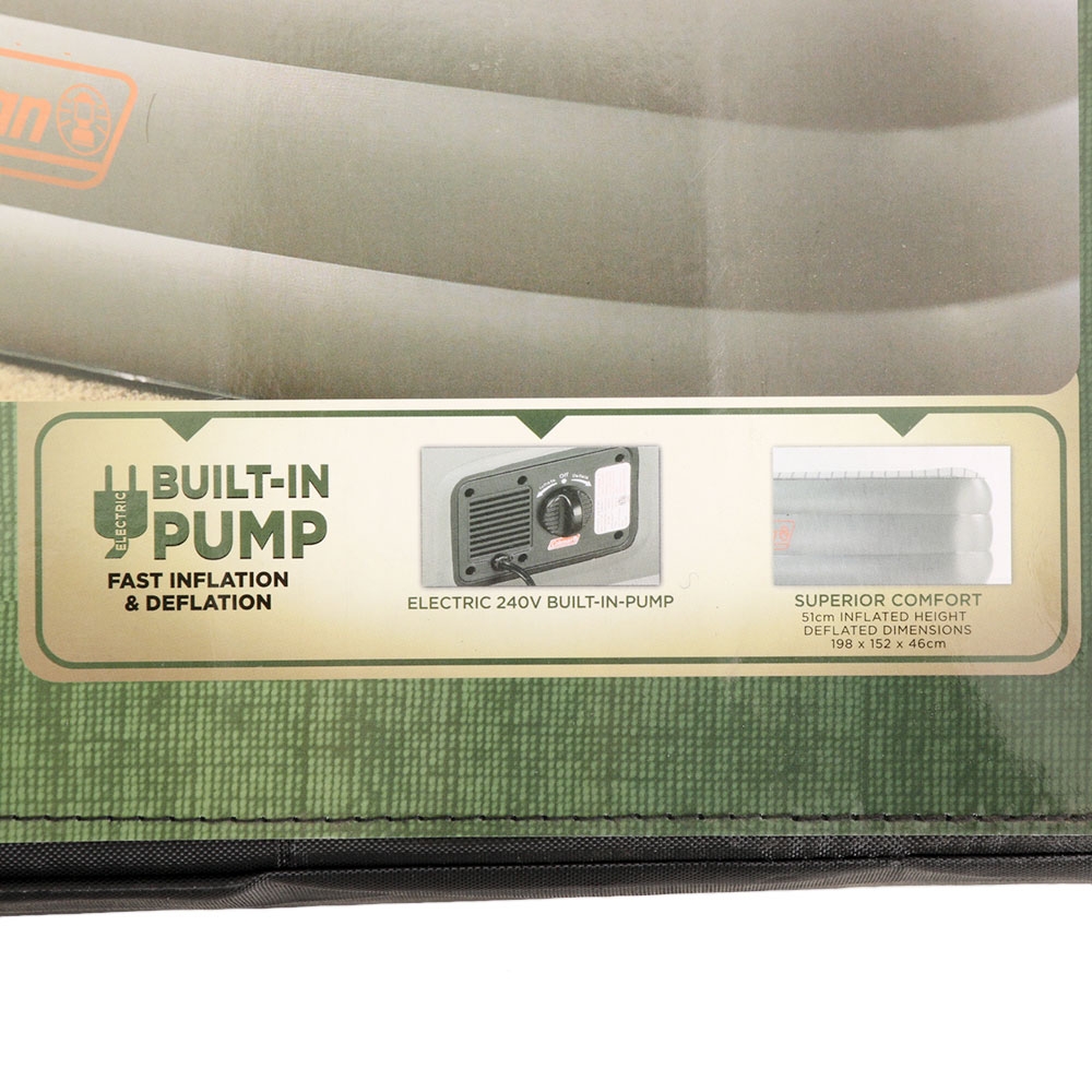 Coleman Quickbed Double High Queen Airbed with 240V Pump - Returned Unit