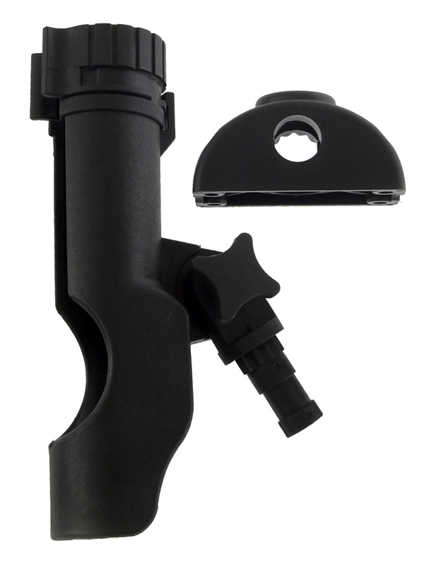 Adjustable Plastic Rod Holder Black