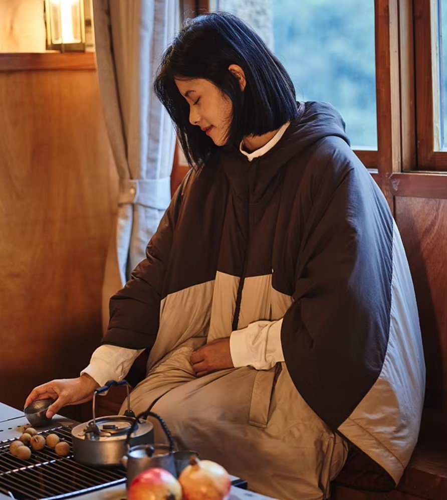 Naturehike Cloak Wearable Sleeping Bag Green/Tan