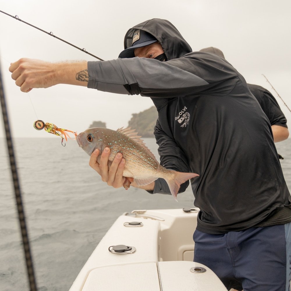 Desolve UPF30+ Sail Fish Face Hoodie Black