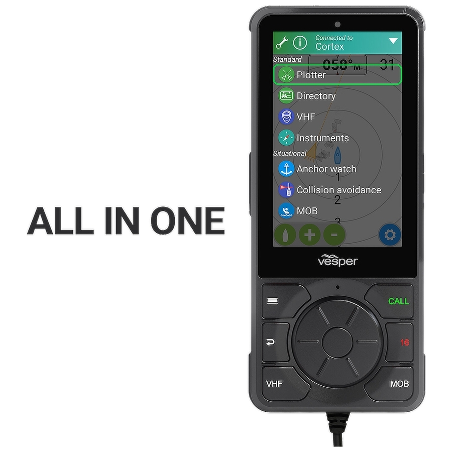 Vesper Marine Cortex H1 Tethered Handset for Cortex V1 VHF and Cortex M1 smartAIS
