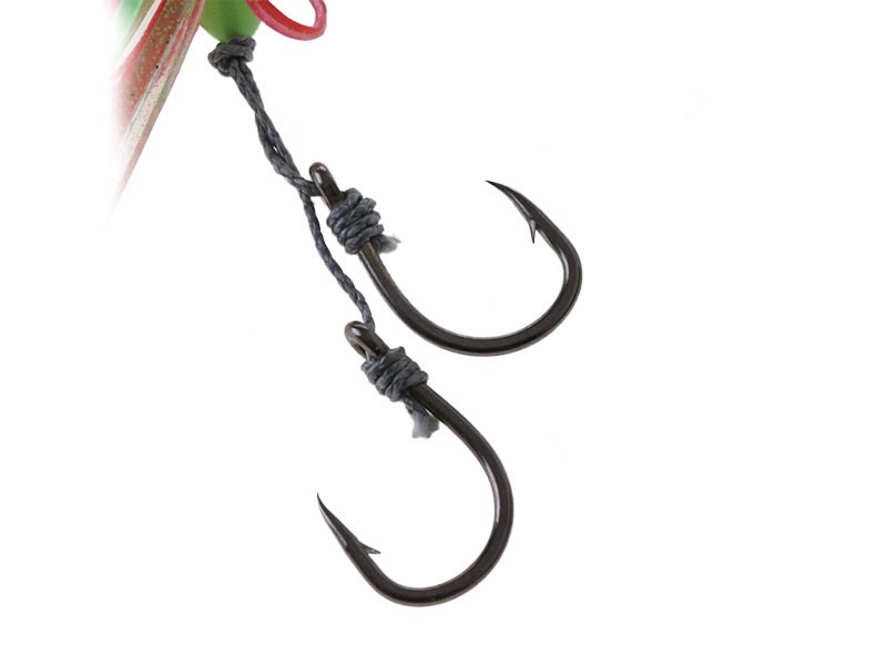 Replacement Assist Hook with Skirt 1/0 Red/Green