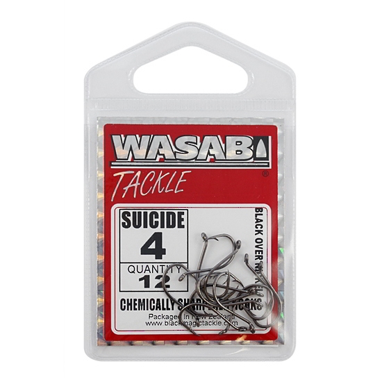 Wasabi Tackle Black Suicide Hooks Small Pack
