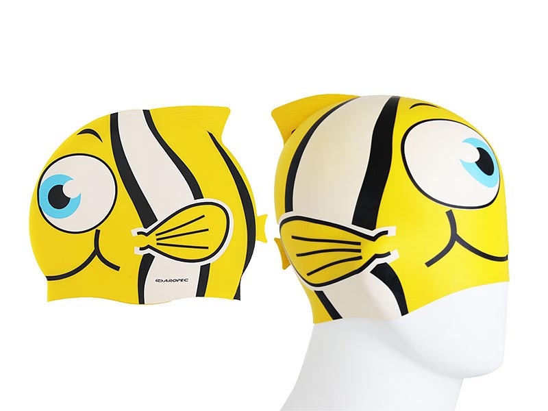 Aropec Kids Silicone Swim Cap Yellow