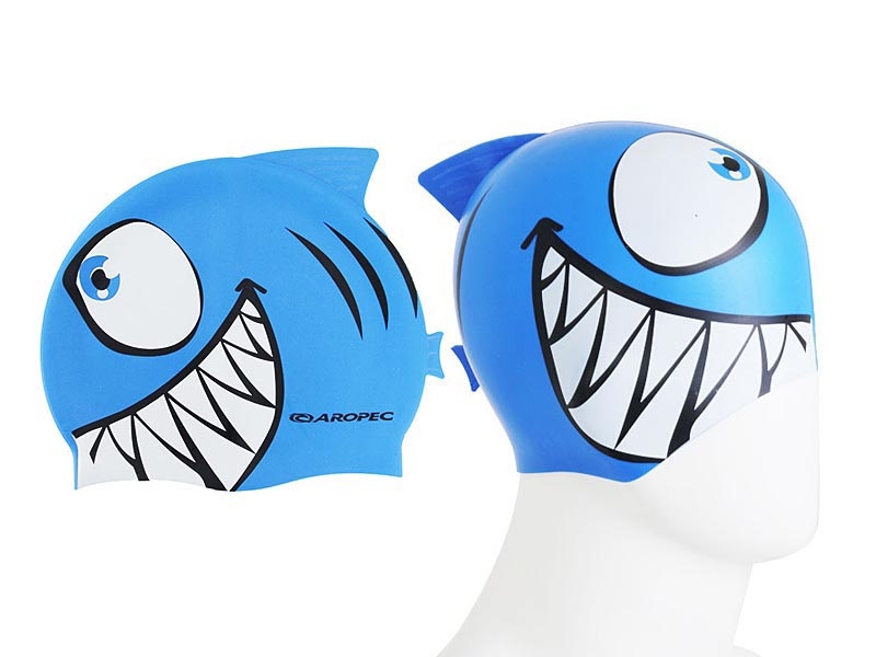 Aropec Kids Silicone Swim Cap Razor Blue