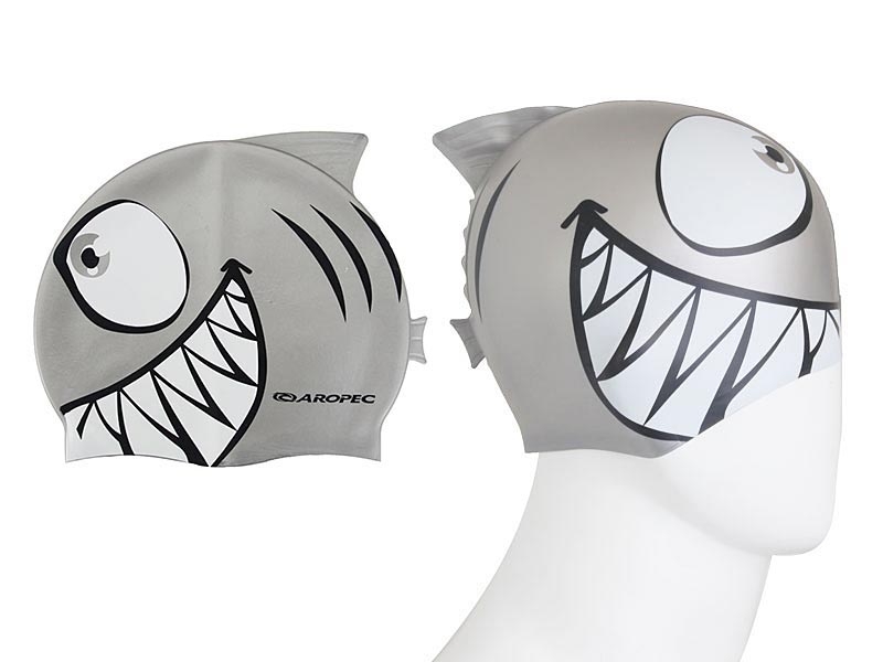 Aropec Kids Silicone Swim Cap Razor Grey