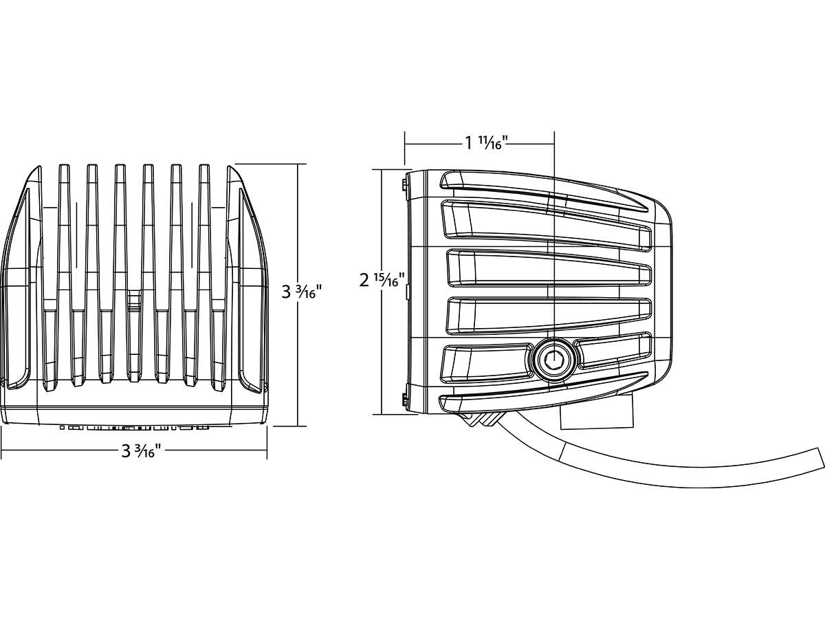 Rigid D-Series Pro Hybrid Surface Mount Floodlight Pair 30W 3168lm