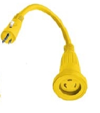 Hubbell 61CM22 Adapter 30A Female to 15 Amp Male