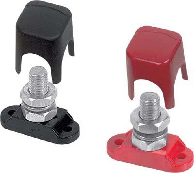BEP Insulated Distribution Stud - Single Red 8mm