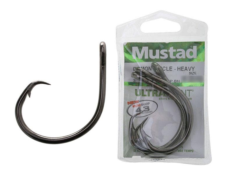 Mustad 39950NP-BN Demon Wide Gap Circle Hooks Heavy 16/0 Qty 2
